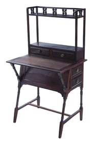 AESTHETIC MOVEMENT WRITING DESK HAVING TWO DRAWERS C 1880.