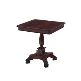 REGENCY STYLE CROTCH MAHOGANY END TABLE