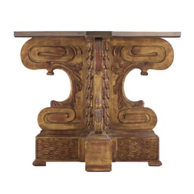 CARVED AND GILTWOOD CONSOLE TABLE CIRCA 1920