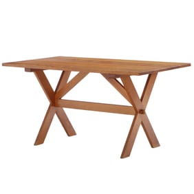 PINE TRESTLE TABLE WITH X FORM BASE