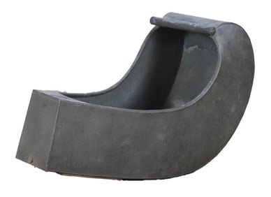 RARE ITALIAN ZINC BATH TUB DESIGNED TO ROCK BACK AND FORTH TO HELP BATHE C 1900.