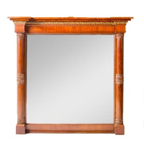 An English Regency rosewood and parcel gilt mirror C 1840.