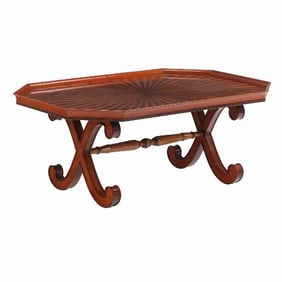 A Brazilian solid mahogany and rosewood coffee table C 1960.