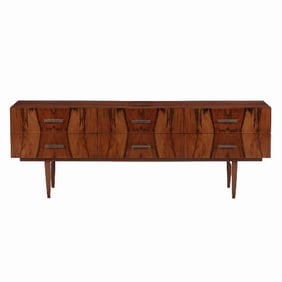 A MCM rosewood or walnut double dresser C 1960.