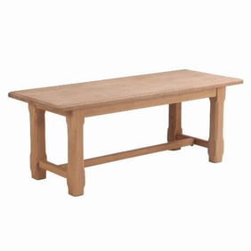 A French Brutalist style solid oak dining table C 1960.