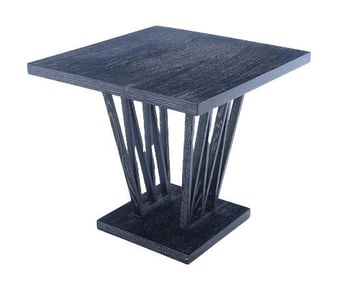 A French Art Deco dark cerused oak square occasional table C 1945.
