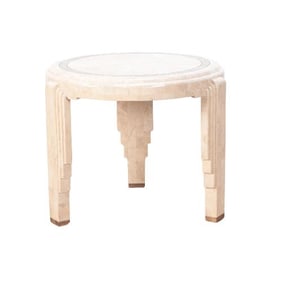 An Art Deco style tessalated marble occasional table 20th C.