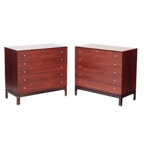 A pair of Italian rosewood chests of drawers by Ico Parisi for Mim.