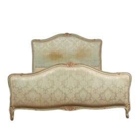 A French Louis XV style painted full size bed circa 1930.