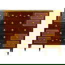 A large French Directoire style mahogany office cabinet signed Mercier Paris C 1910.