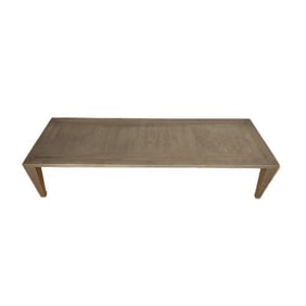 An artist designed metal clad silver coffee table C 1980.