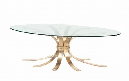 A French bronze and glass coffee table Circa 1960.