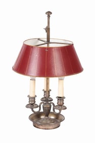 A silver plated bouillotte lamp 19th C.