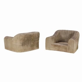 A pair of "Jennifer" lounge chairs designed by Michael Taylor C 1985.