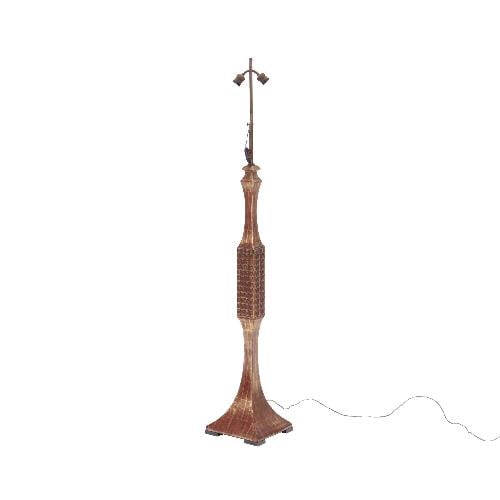 An unusual carved and gilt wood floor lamp C 1950. (1 of 6)