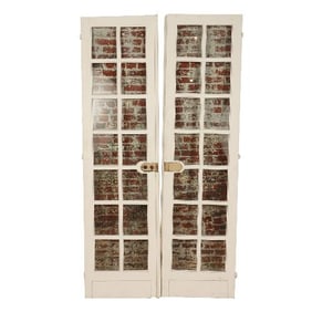 A pair of French painted doors circa 1900.