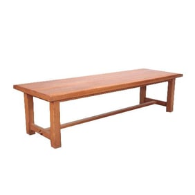 A French long oak console / dining room table circa 1960.