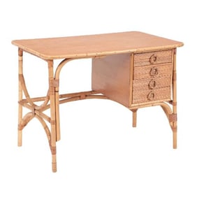 A French rattan writing desk C 1950.