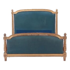A French Louis XVI style giltwood bed C 1880.