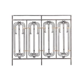 A French iron and bronze decorative panel designed by Henri Sauvage early 20th C.