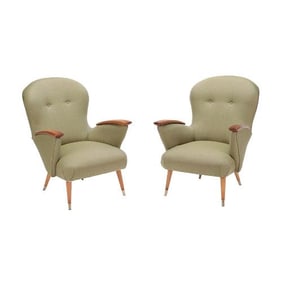 A pair of Danish armchairs C 1950.