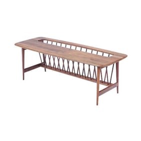 A MCM Arthur Umanoff coffee table with magazine rack circa 1970.