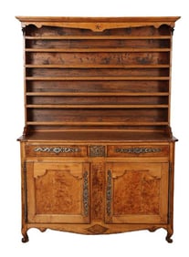 A French two-part vaisselier / stepback cupboard 18th C.