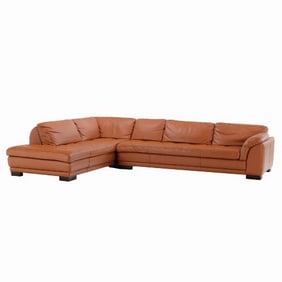 A French Roche Bobois leather sectional sofa.