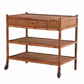 A French bamboo three-tier server C 1940.