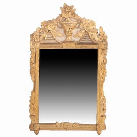 A wonderful French Louis XV gilt mirror C 1800.