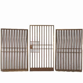 Bronze vault door and a pair of matching panels C 1910 Would make a great entry for your home or