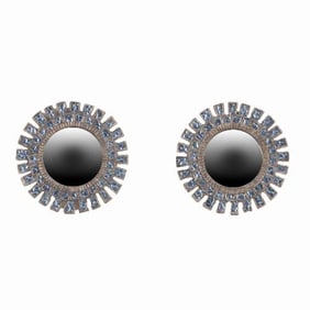 A fine pair of convex sunburst mirrors in the manner of Line Vautrin's "Romain" design .