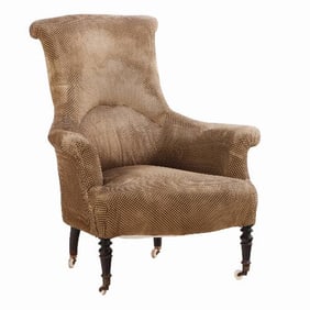 A large French Napoleon III library chair C 1860.