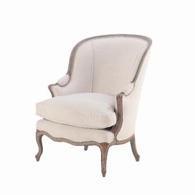 A Large French Louis XV style Painted Bergere C 1900.
