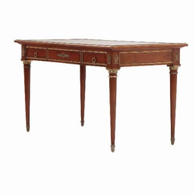 A French Mahogany Bronze Mounted Writing Desk C 1900 .