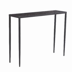 A Mica & Wrought Iron Console Table in the manner of Jean-Michel Frank .