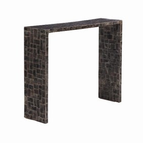 A Mica Covered Console Table in the manner of Jean-Michel Frank .