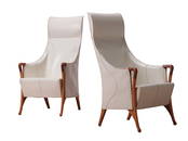 PAIR OF UMBERTO ASNAGO (B. 1949 ITALY) FOR GIORGETTI SADDLE LEATHER LOUNGE CHAIRS C 1975.