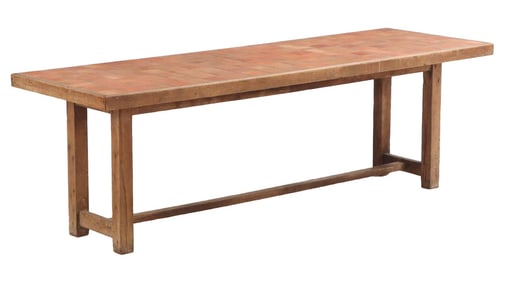 FRENCH TILE TOP CONSOLE TABLE C 1970.