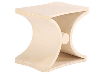 PARCHMENT COVERED BENCH OR TABLE IN THE MANNER OF JEAN-MICHEL FRANK.