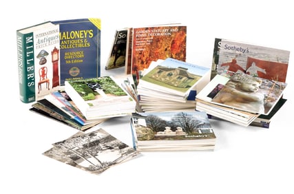 LOT OF 34 SOTHEBY'S GARDEN SALE CATALOGS DATED 1990-2007 AND 26 OTHER BOOKS, MAGAZINES AND