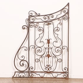 FRENCH WROUGHT IRON GARDEN GATE C 1940.