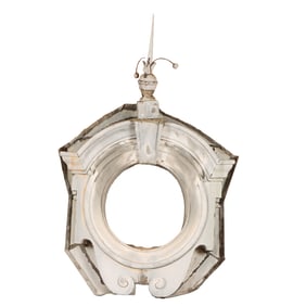 PAINTED FRENCH ZINC WINDOW SURROUND C 1880.