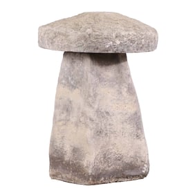 TWO PIECE STADDLE STONE.