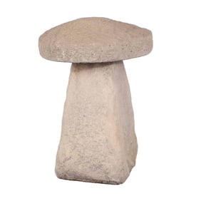 TWO PIECE STADDLE STONE.