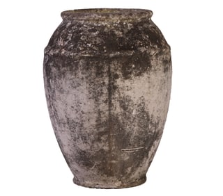 FRENCH CAST STONE PLANTER IN THE FORM OF AN OLIVE JAR C 1960.
