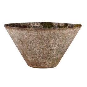 28" D  CAST STONE PLANTER ATTRIBUTED TO WILLY GUHL C 1970.