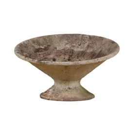 28"D  FRENCH CAST STONE PLANTERS DESIGNED BY WILLY GUHL C 1970.