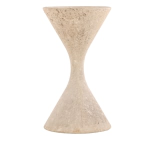 38" HOURGLASS FORM CAST STONE PLANTER BY WILLY GUHL C 1970