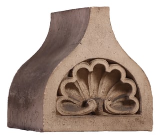 GLAZED TERRACOTTA ARCHITECTURAL ELEMENT C 1910 FOR YOUR GARDEN.